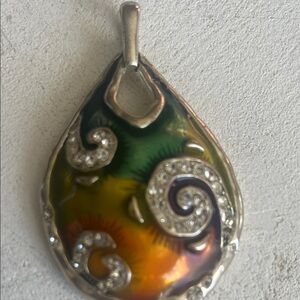 Elegant Multicolor Teardrop Pendant